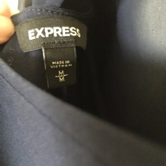 EXPRESS Sheer Chiffon Long Sleeve Bodysuit - Size Medium - Picture 6 of 9